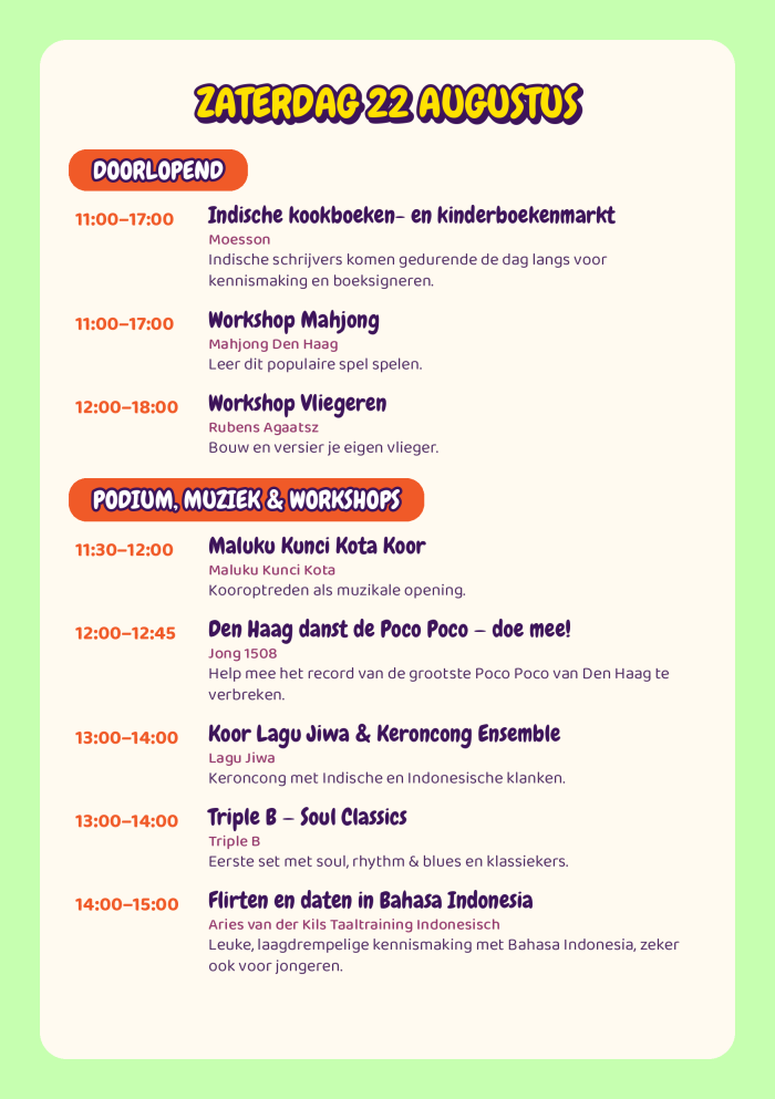 Boemboe Boulevard Programma 1
