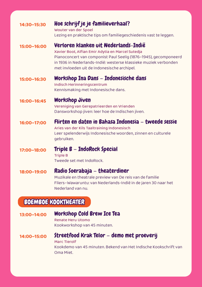 Boemboe Boulevard Programma 2