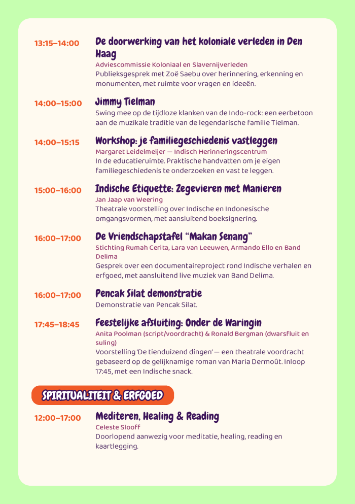 Boemboe Boulevard Programma 